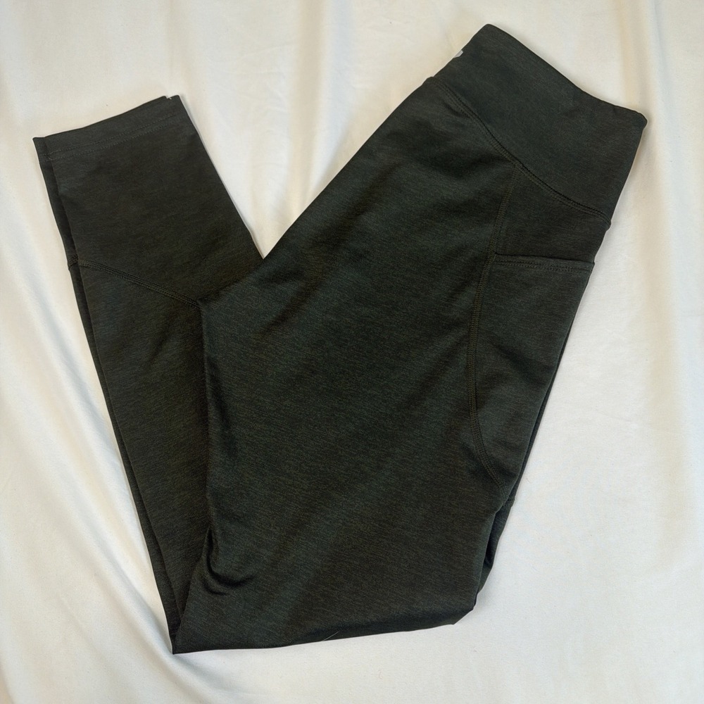 Tek Gear Dry Tek Women's Legging Size Large Green Heather